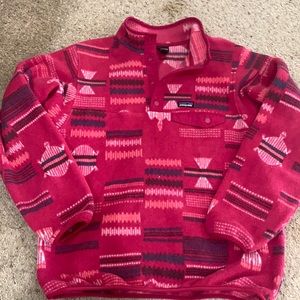Pink print Patagonia pullover